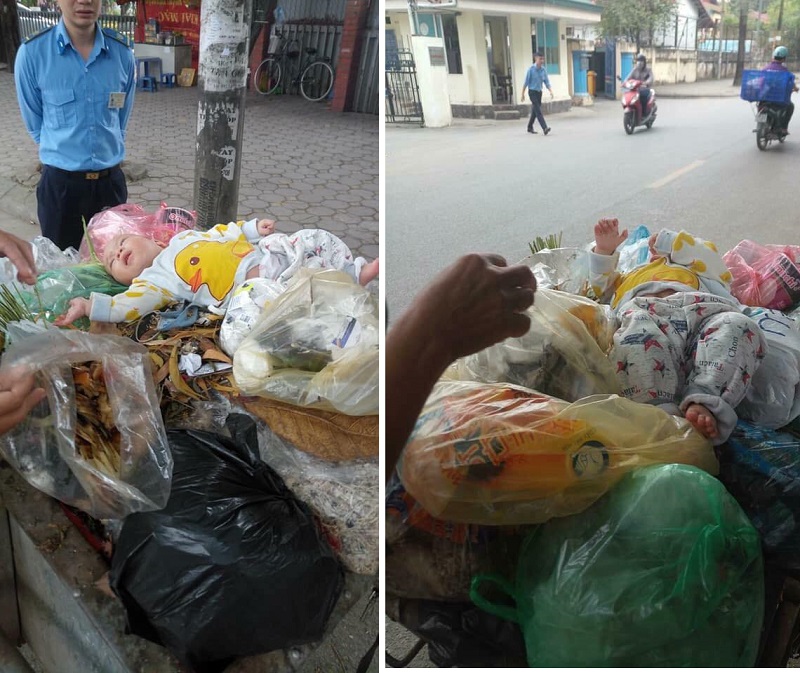 Bé trai 5 tháng tuổi bị bỏ rơi trên thùng rác ở Hà Nội