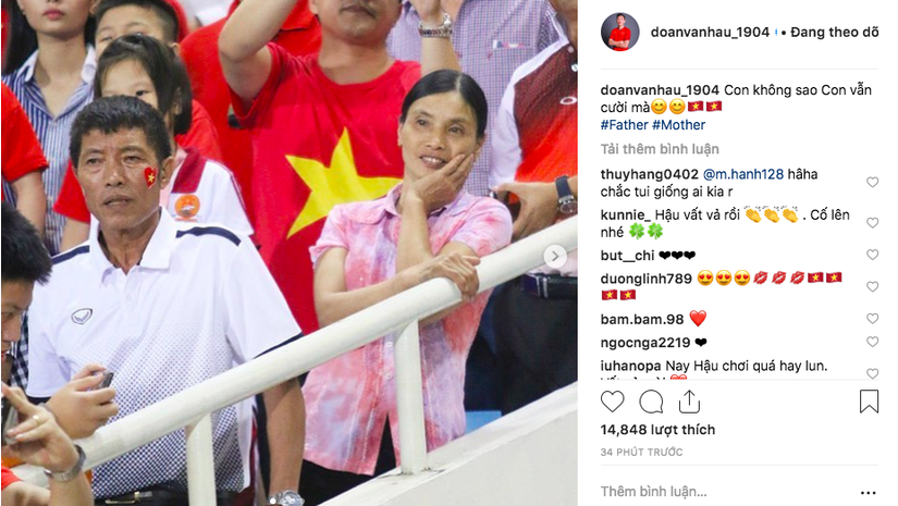  Đoàn Văn Hậu đăng ảnh nhớ bạn gái sau chiến thắng trước đội Philippines