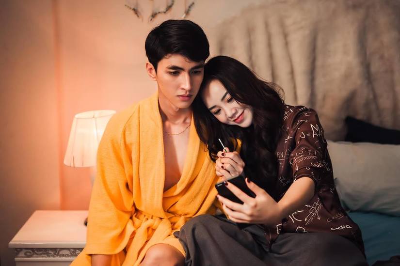Diễn viên Quỳnh Kool tình tứ với trai lạ trong loạt ảnh mới8