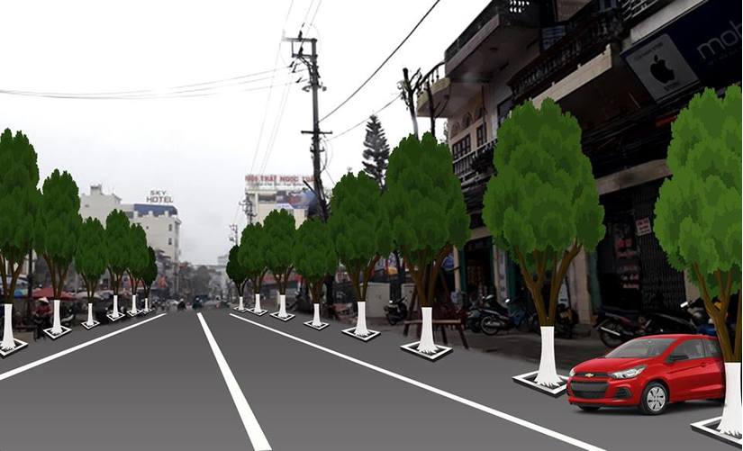 Hàng cây được trồng dưới lòng đường ở Quảng Ninh: Nhiều trường hợp xe gặp nạn