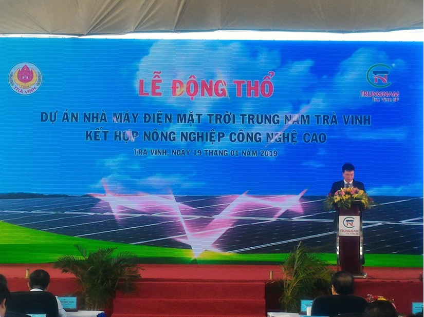 Khởi công dự án nhà máy điện mặt trời Trung Nam Trà Vinh