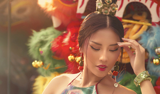  Á hậu Nguyễn Thị Loan diện váy độc đáo, đẹp cá tính đón xuân 2019