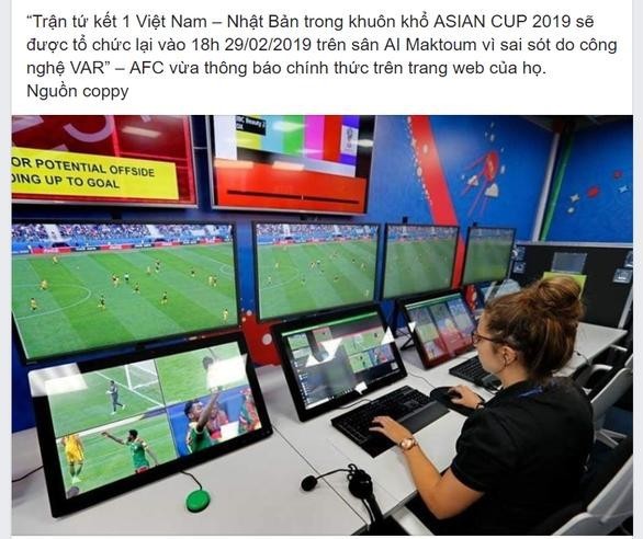 Tin đồn thất thiệt việc Việt Nam và Nhật Bản sẽ đá lại trận tứ kết Asian Cup