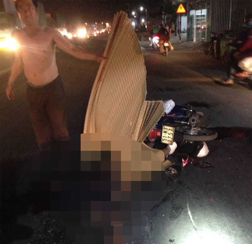 Vụ tai nạn ở Cái Bè khiến nữ công nhân tử vong trên đường về quê ăn Tết. Ảnh Vietnamnet