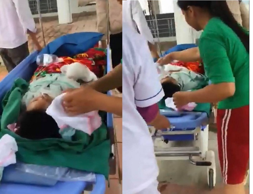 Trước đó bé gái phải nhập viện điều trị