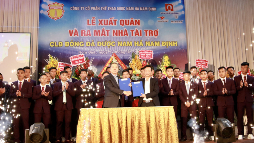 Nhận 20 tỷ đồng tài trợ, Nam Định đặt mục tiêu nằm trong top 10 mùa giải V.League 2019
