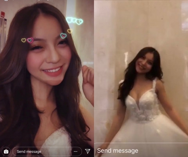 Bạn gái Quang Hải thử váy cưới khiến fan hâm mộ xôn xao