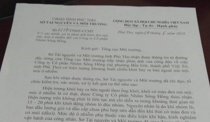 Phú Thọ: Công ty CP Nhôm Sông Hồng xả thài gây ô nhễm, chính quyền ở đâu?3