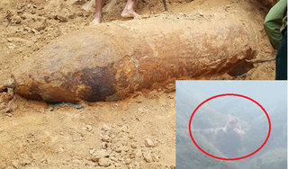 Nghệ An: Kích nổ quả bom “khủng” được phát hiện trong vườn nhà dân 