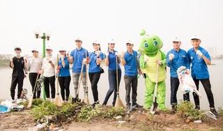 Ngọc Hân cùng Á hậu Phương Nga, Bình An tham gia 'Thử thách dọn rác' ở hồ Định Công