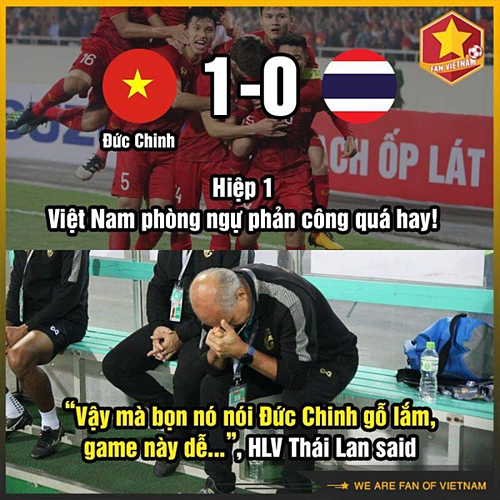 Việt Nam thắng Thái Lan 4-0, mạng xã hội 'dậy sóng' ảnh chế