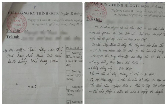 Vì sao giấy thỉnh oan gia trái chủ chùa Ba Vàng đóng dấu treo BTS Phật giáo Quảng Ninh