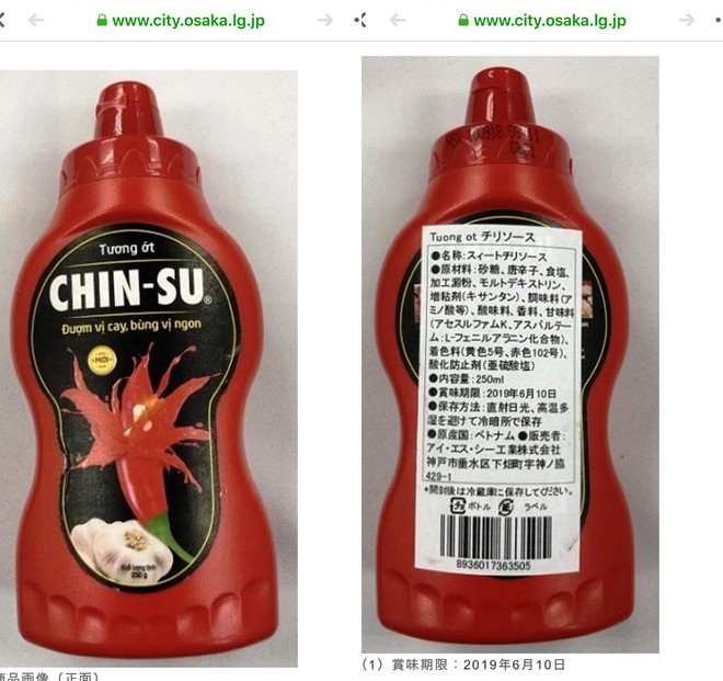 Bộ Y tế: Tương ớt Chinsu an toàn cho người sử dụng và được phép dùng tại VN 
