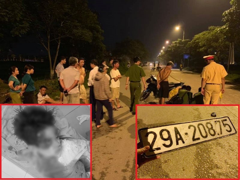 Hà Nội: Xe ô tô bỏ trốn sau khi gây tai nạn để lại biển số tại hiện trường