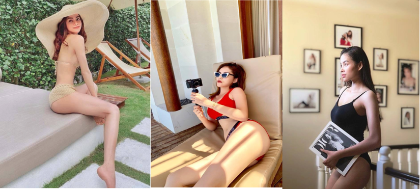 Hà Hồ, Kỳ Duyên, Phạm Hương khoe dáng với bikini
