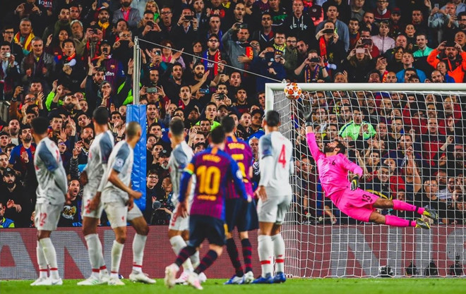 Tiền đạo Messi ghi bàn thứ 600 cho Barcelona. Ảnh: Internet