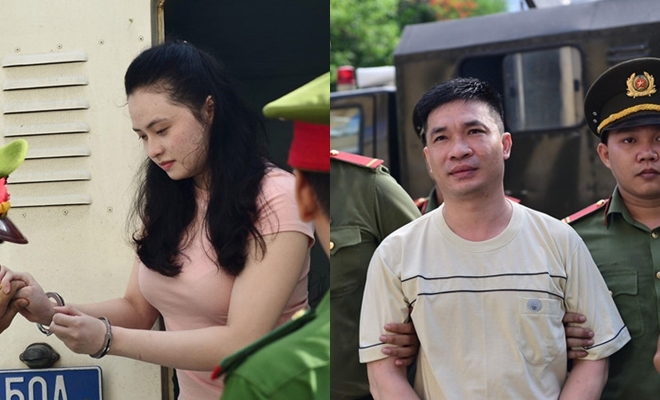 Hình ảnh đầu tiên của hot girl Ngọc Miu cùng trùm ma túy Văn Kính Dương tại tòa