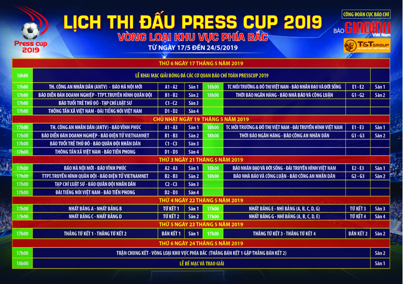 Chiều nay khai mạc vòng loại Press Cup 2019 khu vực miền Bắc