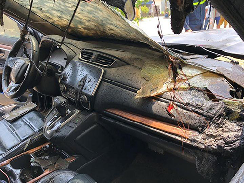Tranh cãi nguyên nhân khiến Honda CR-V bị cháy ở Nam Định
