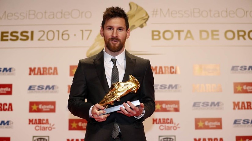 Tiền đạo Messi giành danh hiệu Chiếc giày Vàng châu Âu lần thứ 6 