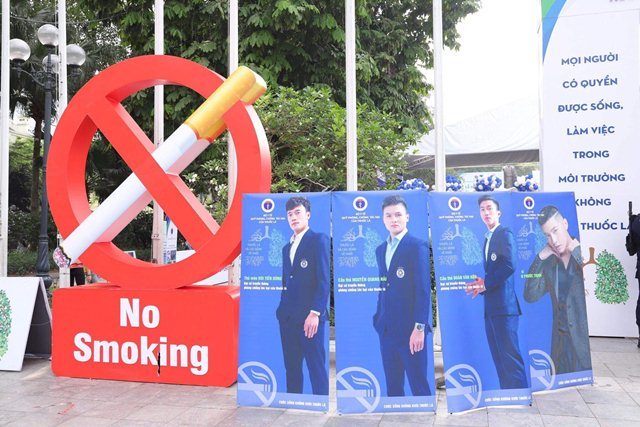 Quang Hải, Tiến Dũng và Đoàn Văn Hậu là đại sứ chương trình Phòng chống tác hại thuốc lá 4