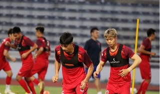 Các cầu thủ HAGL tự tin trong buổi tập đầu tiên của đội tuyển Việt Nam