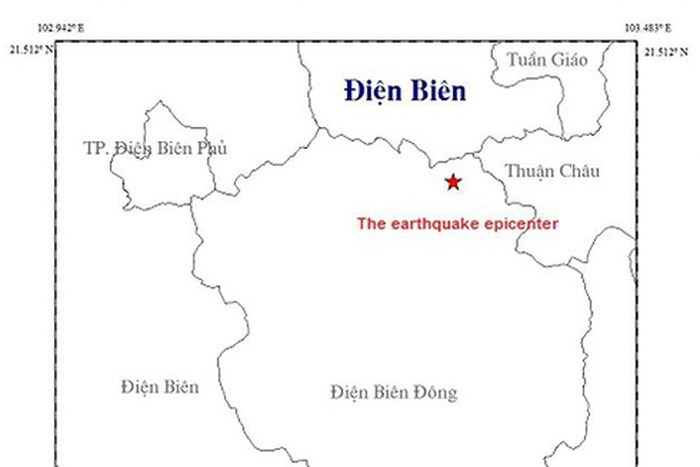 Điện Biên xảy ra động đất 3,8 độ richter, nhà cửa rung lắc