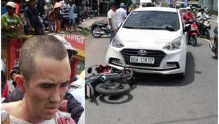 Bị yêu cầu dừng ô tô kiểm tra, đối tượng tông xe cảnh sát rồi kéo lê hơn 1km