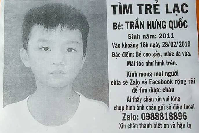 Cha miệt mài tìm con trai 8 tuổi mất tích suốt 4 tháng ở Sài Gòn