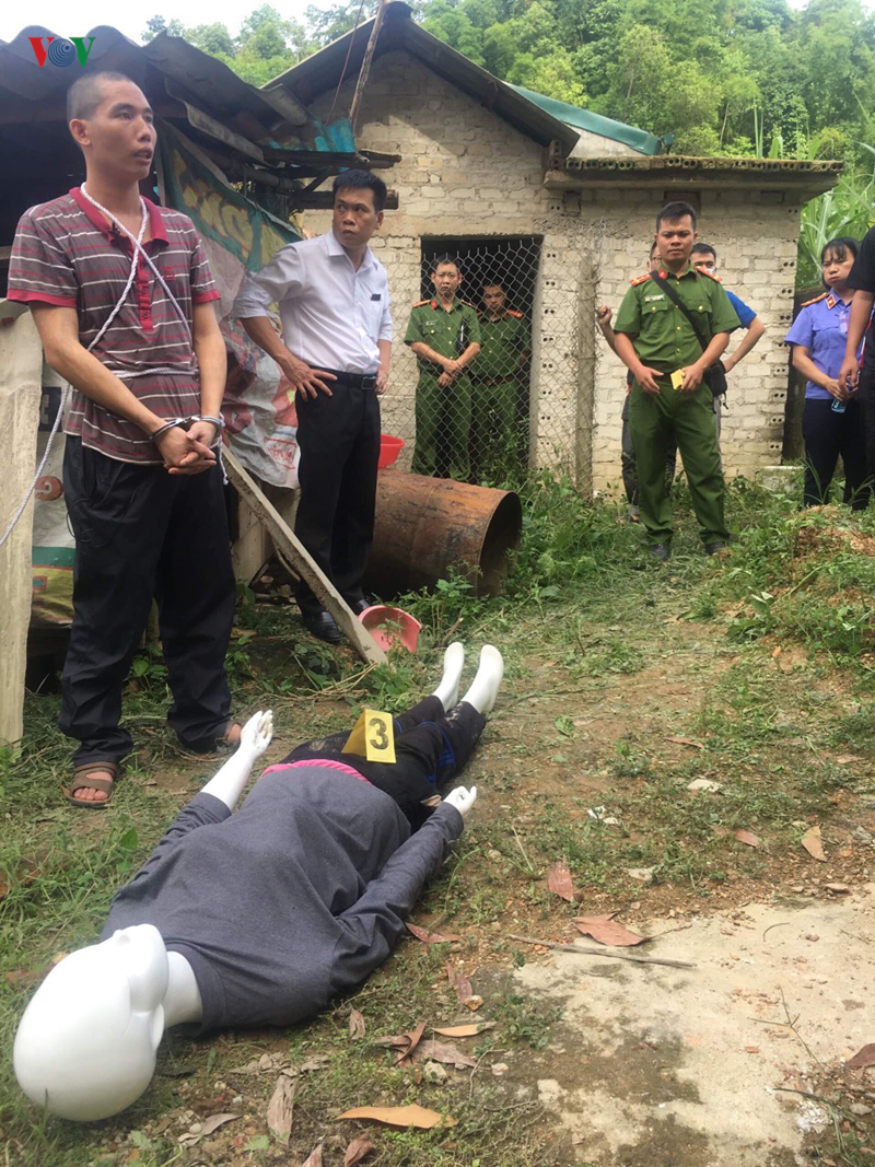 Cận mặt nghi can Lường Văn Lả khi thực nghiệm vụ nữ sinh giao gà ở Điện Biên