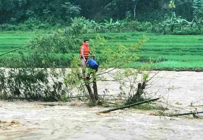 Thanh niên dũng cảm cứu người đàn ông ôm cây giữa dòng nước lũ suốt 10 giờ