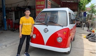Nam sinh ở Nam Định tiếp tục 'trình làng' ô tô thứ 2 chạy bằng năng lượng mặt trời