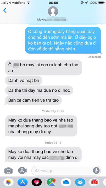 Chồng võ sư đánh vợ dã man ở Hà Nội nhắn tin, doạ đốt cả nhà vợ
