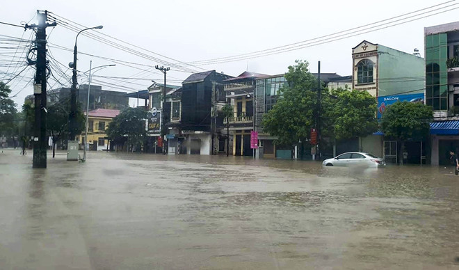 Hậu quả  sau trận mưa lụt tại Thái Nguyên