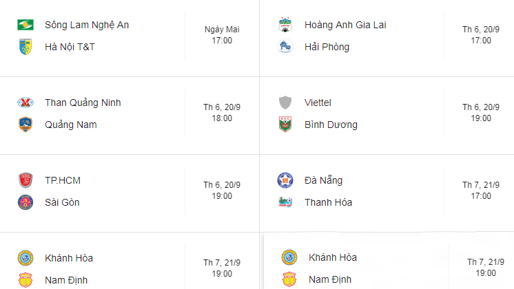 Lịch thi đấu vòng 24 V.League: HAGL gặp khó, Nam Định ‘dễ thở’