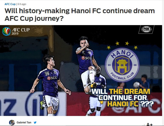 Báo quốc tế đánh giá về khả năng đi tiếp của Hà Nội FC ở AFC Cup