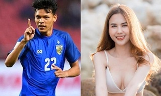Bạn gái phóng viên xinh đẹp và nóng bỏng của tiền đạo tuyển Thái Lan