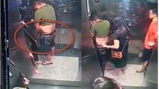 Phẫn nộ hình ảnh gã đàn ông tiểu bậy trong thang máy chung cư