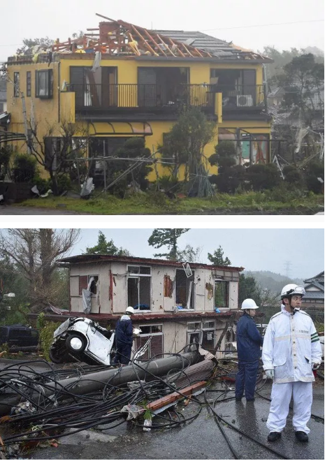 Hình ảnh tang thương của Nhật Bản khi siêu bão châu Á 