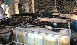 Cận cảnh nơi chuyển giao dầu thải cho nhóm nghi can đổ trộm ra nguồn nước sông Đà