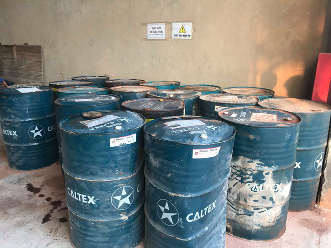 Cận cảnh nơi chứa dầu thải nguy hại của công ty gốm sứ Thanh Hà