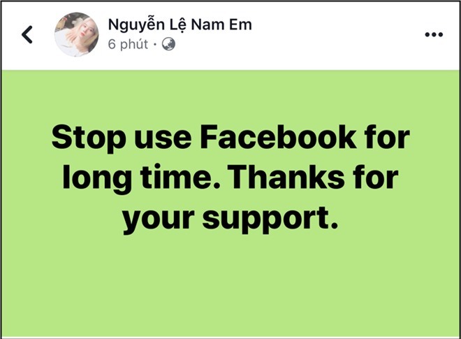 Sau Ngọc Trinh, đến lượt Nam Em bất ngờ tuyên bố sẽ dừng dùng Facebook một thời gian