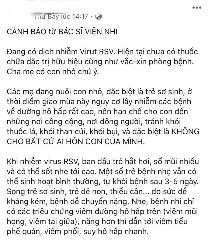 Chuyên gia Nhi khoa lên tiếng về 'vi rút lây bệnh cho trẻ qua những... nụ hôn'