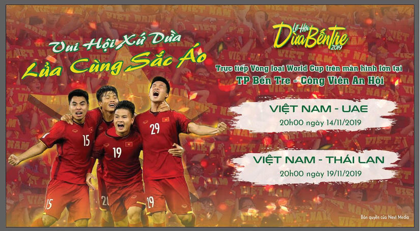  Lễ hội Dừa Bến Tre 2019: Miễn phí xem trận Việt Nam– UAE, Việt Nam – Thái Lan qua màn hình lớn