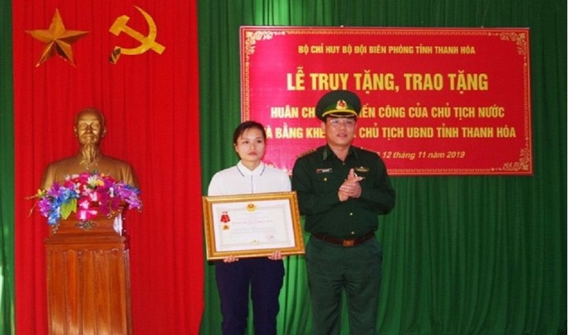 Thiếu tá biên phòng hy sinh khi vây bắt tội phạm được tặng huân chương