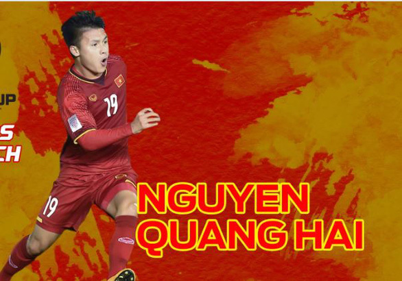 ​Tiền vệ Nguyễn Quang Hải được Fox Sports Asia nhận định là một trong những cầu thủ đáng xem nhất ở SEA Games 30 - Ảnh: Fox Sports.