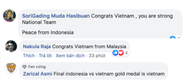 CĐV Đông Nam Á tin tưởng U22 Việt Nam sẽ vô địch SEA Games 30