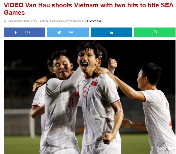 Báo Hà Lan ngợi khen Văn Hậu sau trận chung kết SEA Games 30