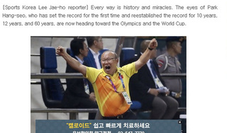 Báo Hàn Quốc: 'Bóng đá Việt Nam đang hướng tới Olympic và World Cup'