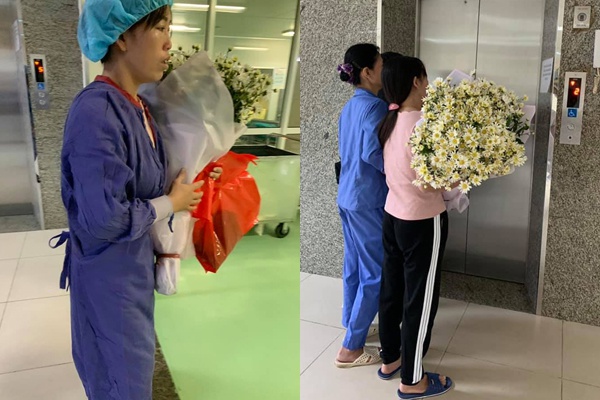 Rớt nước mắt cảnh người mẹ ôm hoa cúc trắng, đón con trai về sau khi hiến tạng 